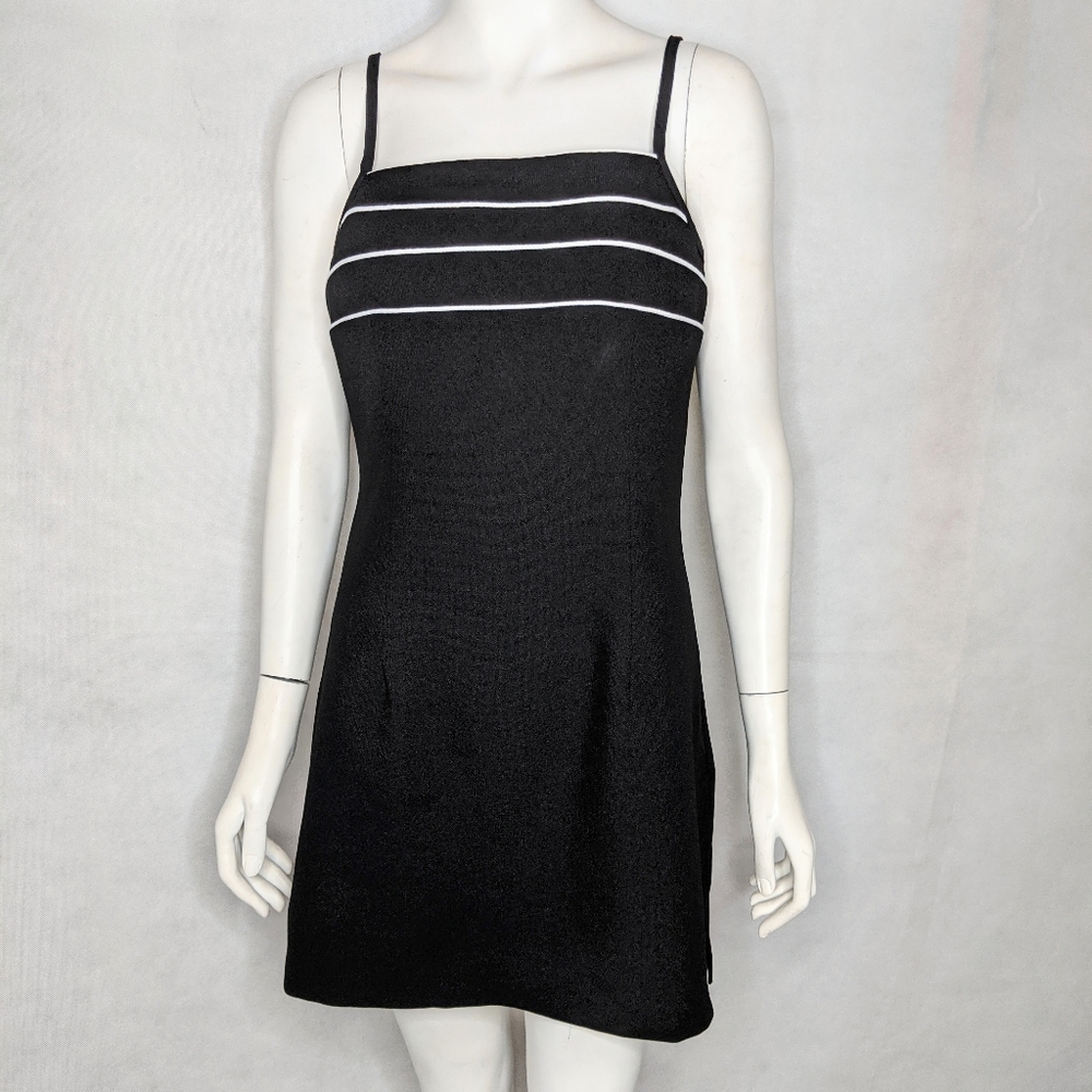 Black Dress 13 Athletic White Striped Mini